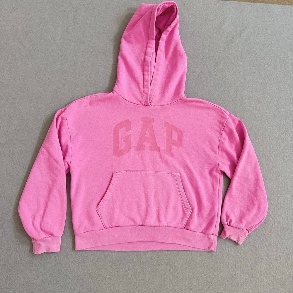 Gap Kids Girls Gap Logo Pullover Hoodie Size XL 12 Hot Pink Standout Pink